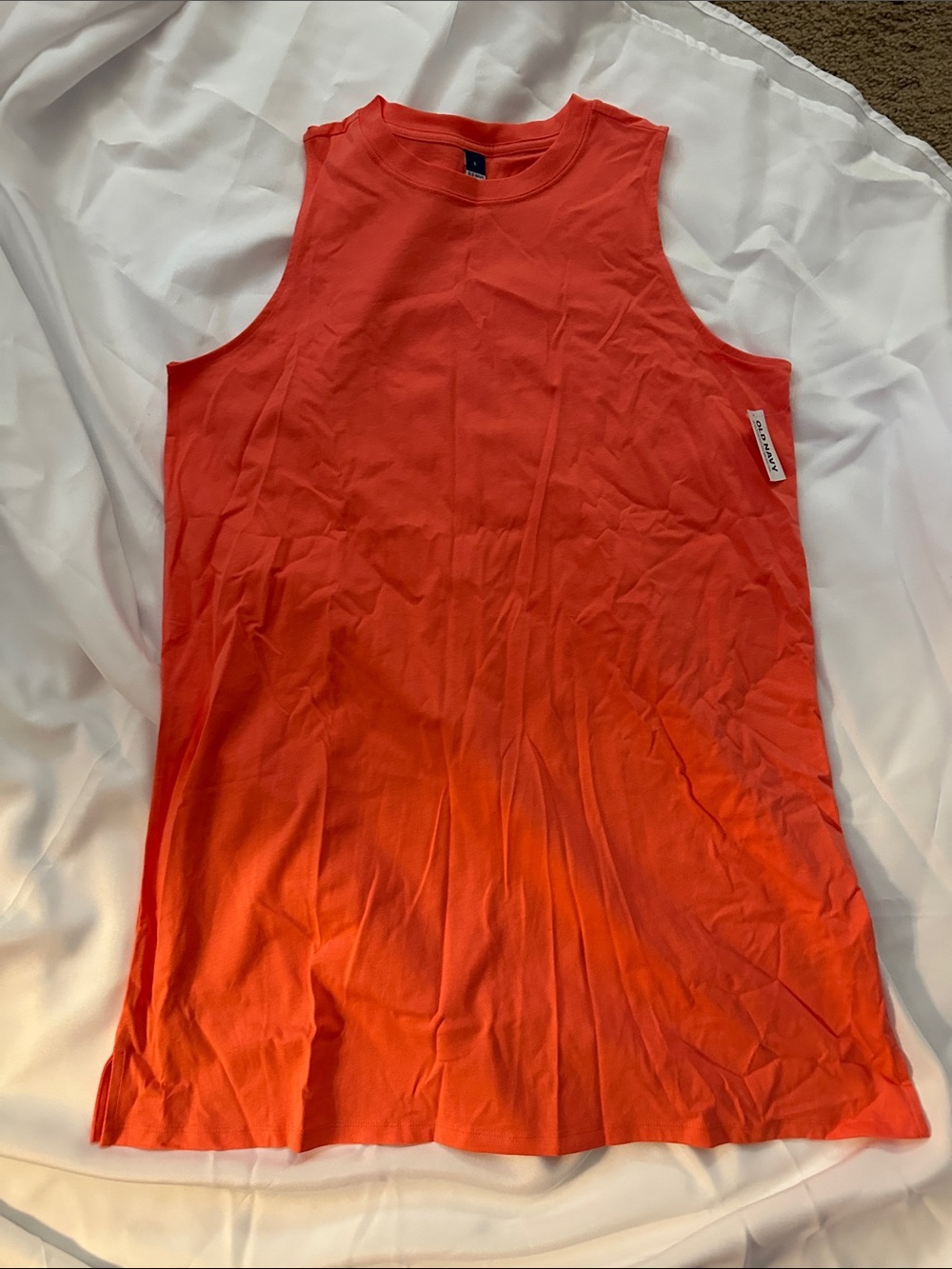 Old Navy Women's Orange Sleeveless Tank Top